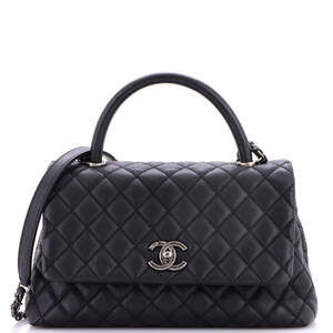 Chanel Small Coco Top Handle Bag Quilted Caviar
